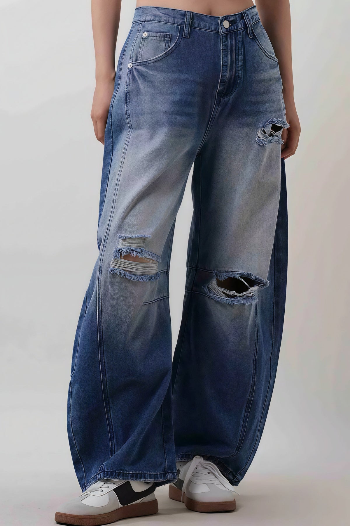 ONIFAI - Jeans loose vintage effetto vissuto