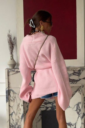FLAMINIA - Cardigan corto con cintura da annodare