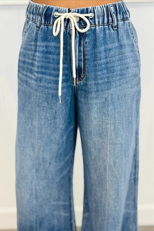 SCALA - Jeans dritti a vita alta effetto vintage