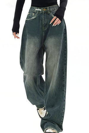 TEGGIANO - Jeans a vita alta e gamba ampia dal fascino vintage