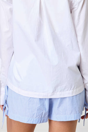 GAZZUOLO - Shorts a righe in cotone biologico
