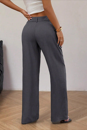 ANGORA - Chic Vintage Button Front Drape Pants