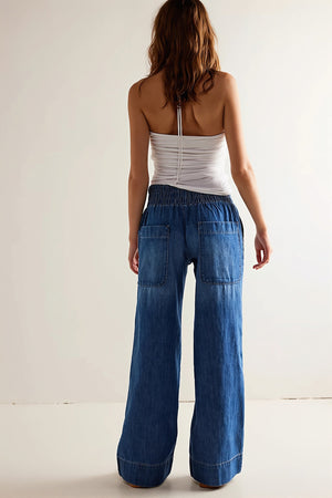 ASUNI - Jeans baggy a vita bassa e gamba larga