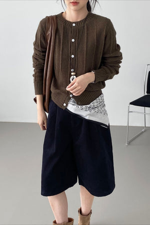 MOROLO - Cardigan in maglia con dettagli traforati
