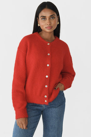 BUSSERO - Cardigan in maglia con bottoni