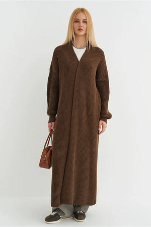 CURINGA - Cardigan lungo oversize in maglia