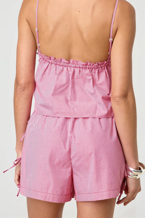 LAINATE - Stripe Bow Elastic Waist Casual Shorts