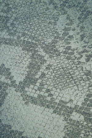MAREBBE - Jeans dritti blu a vita alta stampa snake
