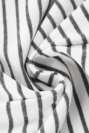NUCETTO - Shorts grigi a righe con stampa stellata