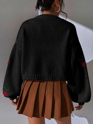 CADEO - Cardigan aperto con ricami jacquard