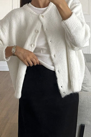 BUSSERO - Cardigan in maglia con bottoni