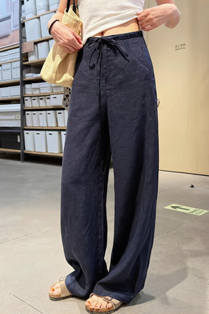 CASCIAGO - Pantaloni a gamba dritta e vita alta