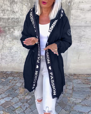 ISSIGLIO - Giacca casual leggera con zip e cordino