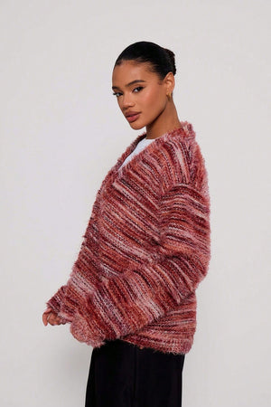 CERISANO - Cardigan in maglia morbida con scollo a V