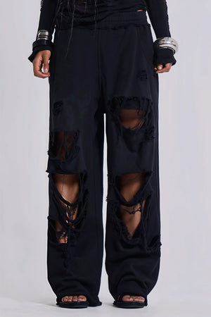 MARLIANA - Pantaloni loose fit effetto strappato