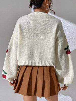 CADEO - Cardigan aperto con ricami jacquard