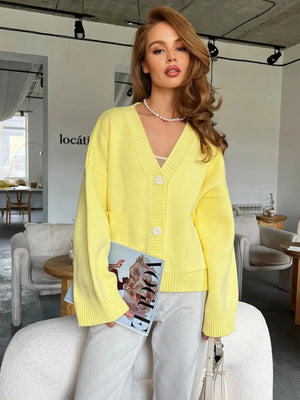 CASSATT - Cardigan oversize con scollo a V e tasche