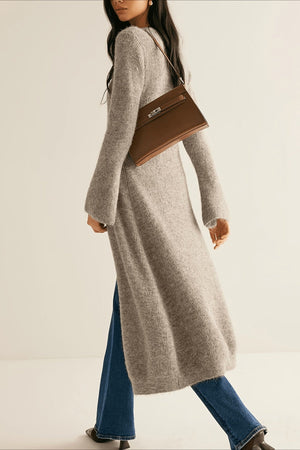 PORCIA - Cardigan elegante con cintura e scollo a V