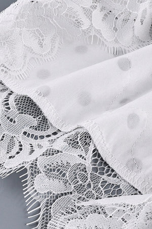FURORE - Shorts a pois con dettagli in pizzo