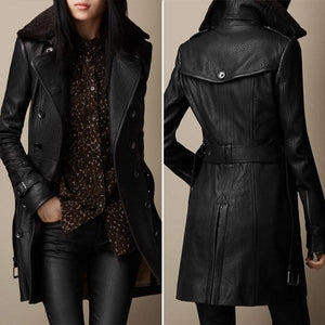 ROTONDELLA - Pauline™ – Cappotto Trench in Pelle