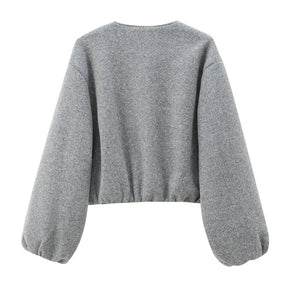 SURBO - Giacca bomber cropped con zip