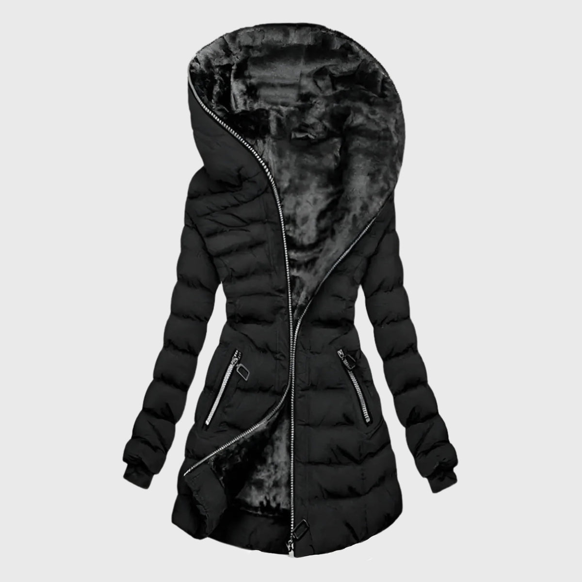 PERITO - Giacca invernale slim-fit con cappuccio oversize