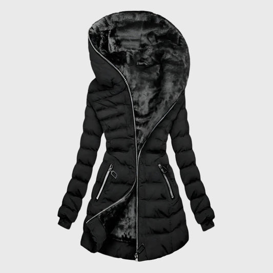 PERITO - Giacca invernale slim-fit con cappuccio oversize