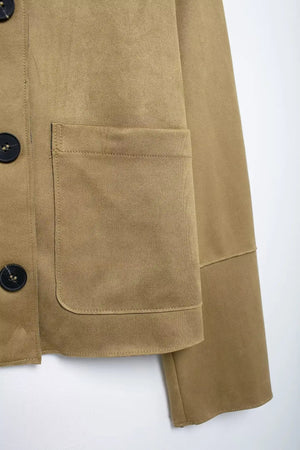 BUSCA - Giacca Bomber Varsity da Donna con Design Minimalista a Bottoni
