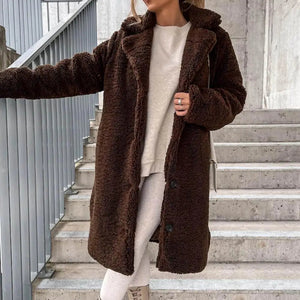 TIGLIETO - Cappotto Teddy lungo e avvolgente