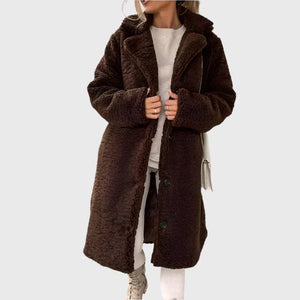 TIGLIETO - Cappotto Teddy lungo e avvolgente