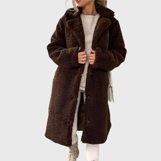 TIGLIETO - Cappotto Teddy lungo e avvolgente