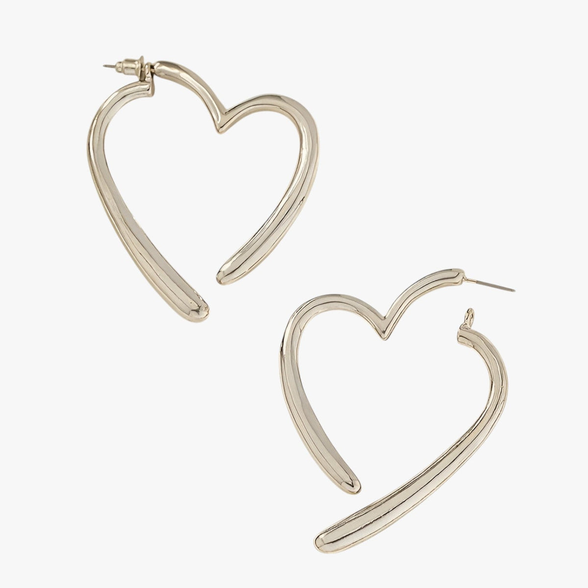 REGINA - Orecchini cuore argento personalizzati eleganti