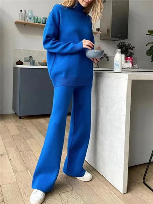 REBECCA - Completo Dolcevita Morbido Pantaloni e Maglia