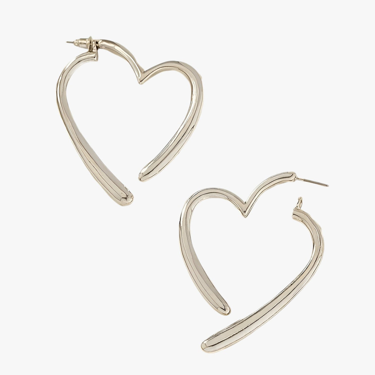 REGINA - Orecchini cuore argento personalizzati eleganti
