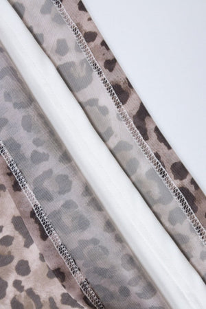 VENTOTENE - Casual Mesh Leopard Print Skirt