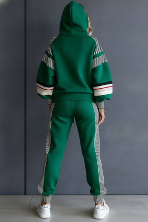 WALLY - Pantaloni Casual Color Block con Fascia alla Caviglia
