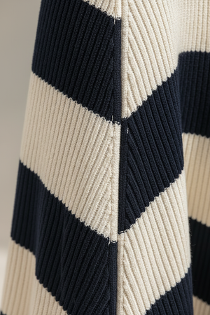 VALERIA - Vestito classico blu navy e bianco