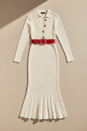ROSAMARIA - Abito Elegante dalla Raffinata Lavorazione