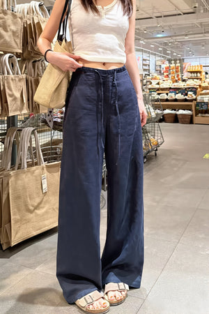 CASCIAGO - Pantaloni a gamba dritta e vita alta