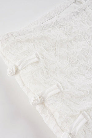 CINAGLIO - Shorts in pizzo con bottoni decorativi