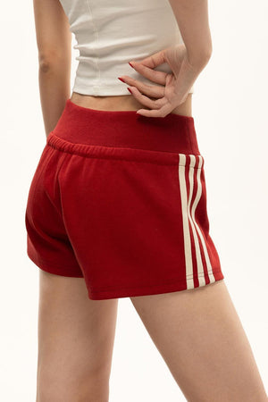 PULA - Shorts sportivi a righe con vita elasticizzata
