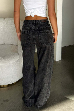 BORONEDDU - Jeans cargo dritti effetto vintage