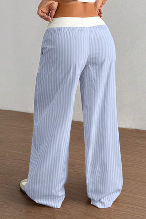 MASSAZZA - Pantaloni baggy a righe color block