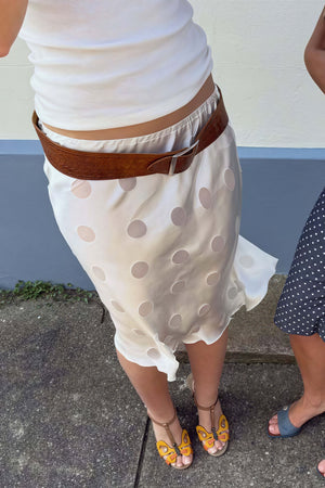 QUARTUCCIU - Gonna midi in chiffon a pois