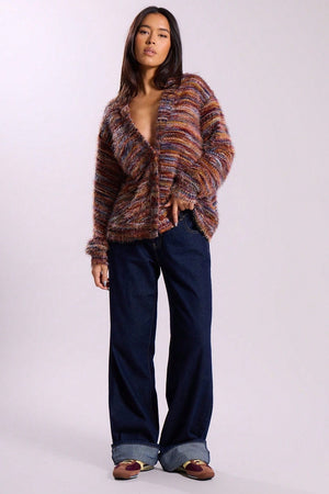 CERISANO - Cardigan in maglia morbida con scollo a V