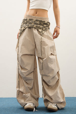 GUAGNANO - Pantaloni cargo curvy con stampa stellare
