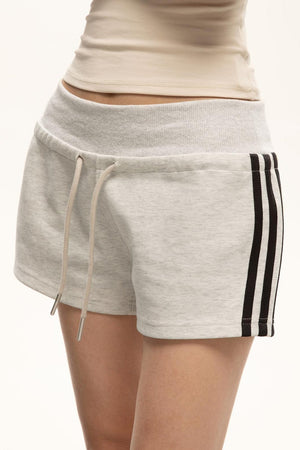 PULA - Shorts sportivi a righe con vita elasticizzata
