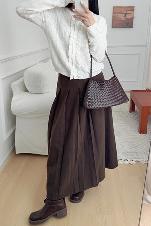 ZECCONE - Soft-Style Stand-Collar Frog-Button Lace Cutout Cardigan