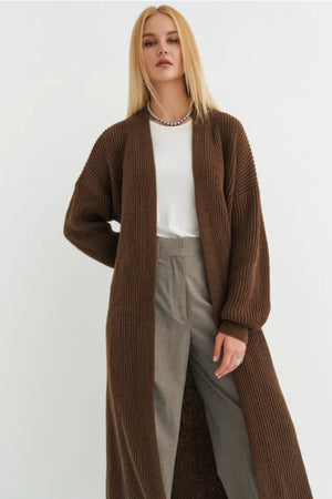 CURINGA - Cardigan lungo oversize in maglia