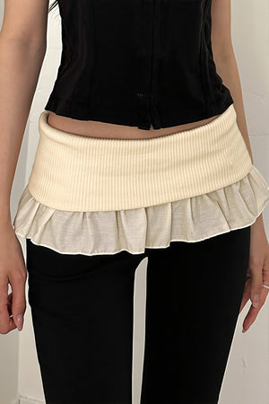 BESOZZO - Pantaloni a zampa con vita arricciata